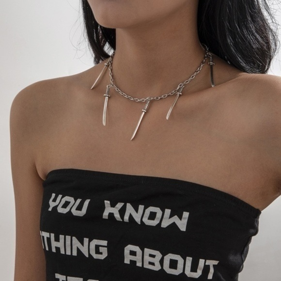 3/$30 🤍 Sword Charm Choker - Picture 8 of 10